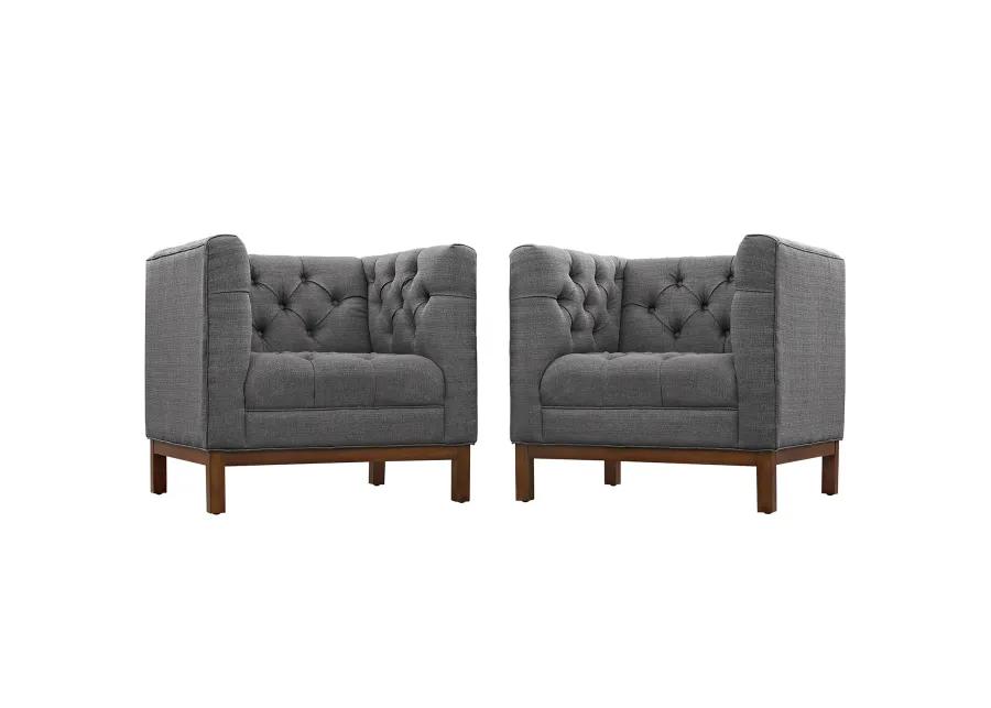 Panache Living Room Set Upholstered Fabric Set of 2