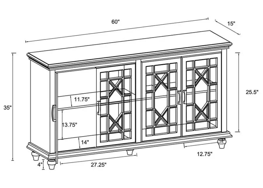 Kovu 4-door Accent Cabinet Black