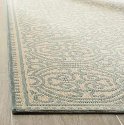 LINDEN 134 Collection LND134K-8 Aqua / Cream 8' X 10'