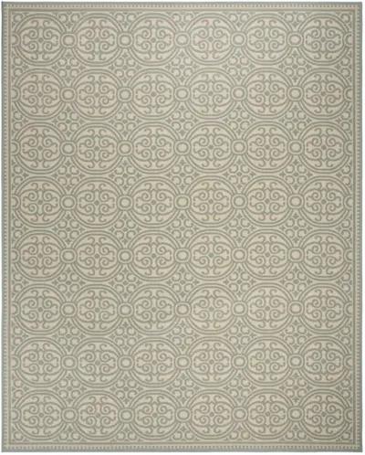 LINDEN 134 Collection LND134K-8 Aqua / Cream 8' X 10'