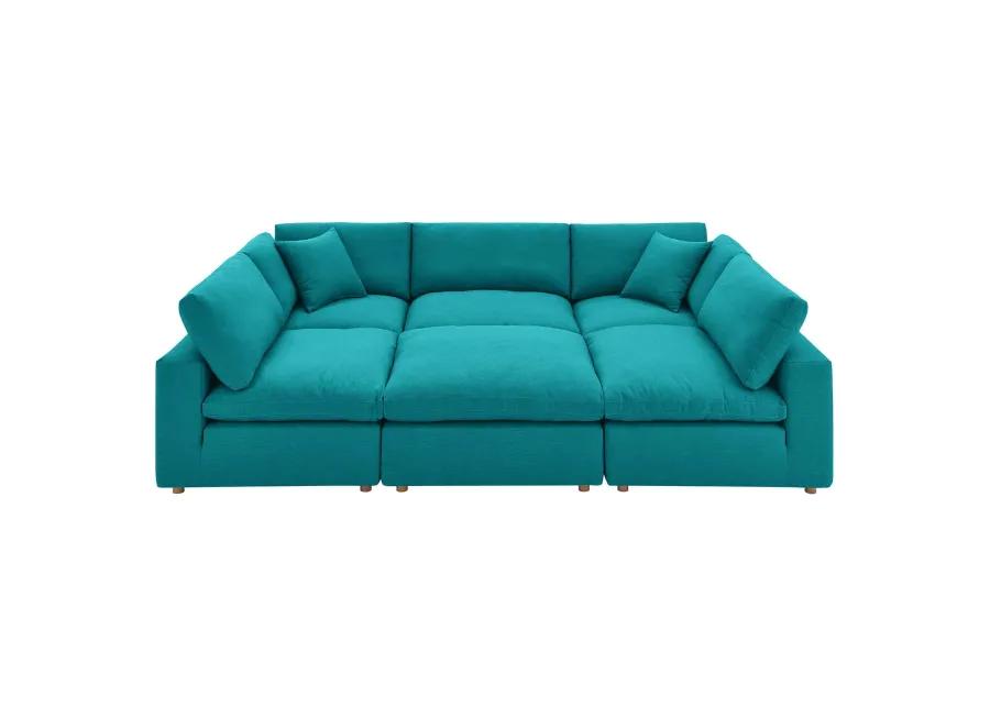 Commix Down Filled Overstuffed 6-Piece Sectional Sofa