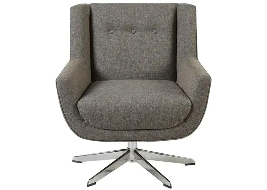 INK+IVY Nina Brown Multi Swivel Lounge Chair, Star Based Swivel