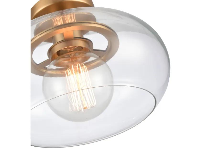 Clement 13'' Wide 1-Light Semi Flush Mount - Brushed Gold