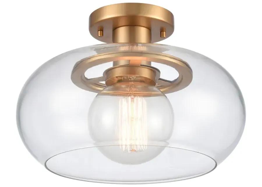 Clement 13'' Wide 1-Light Semi Flush Mount - Brushed Gold