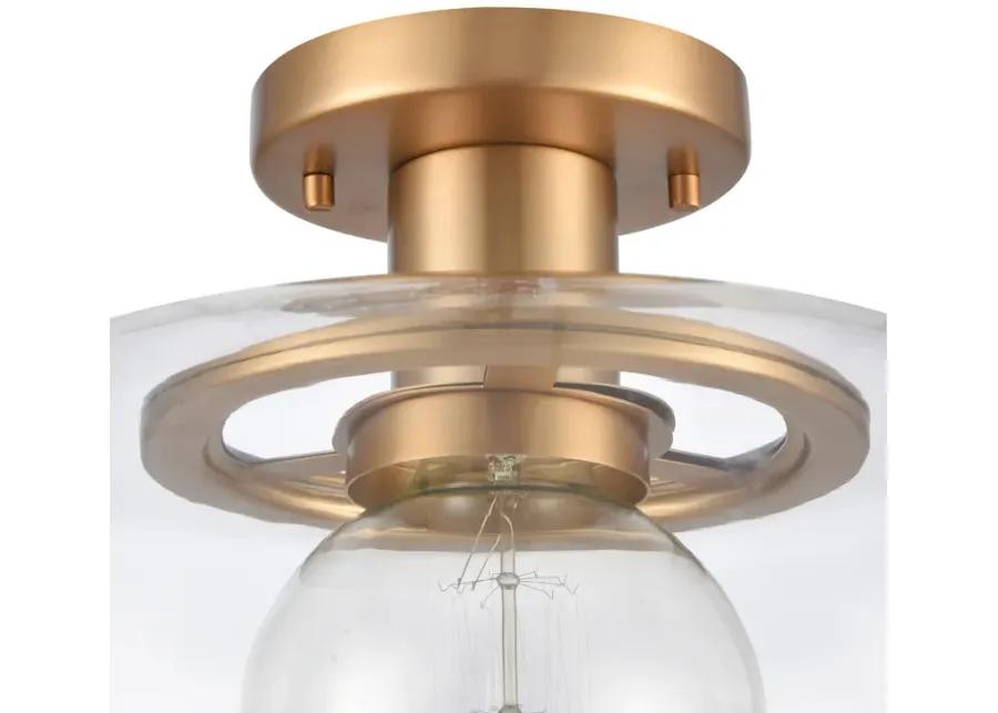 Clement 13'' Wide 1-Light Semi Flush Mount - Brushed Gold