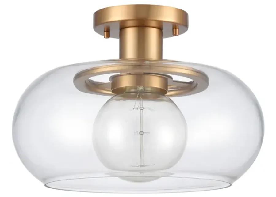 Clement 13'' Wide 1-Light Semi Flush Mount - Brushed Gold