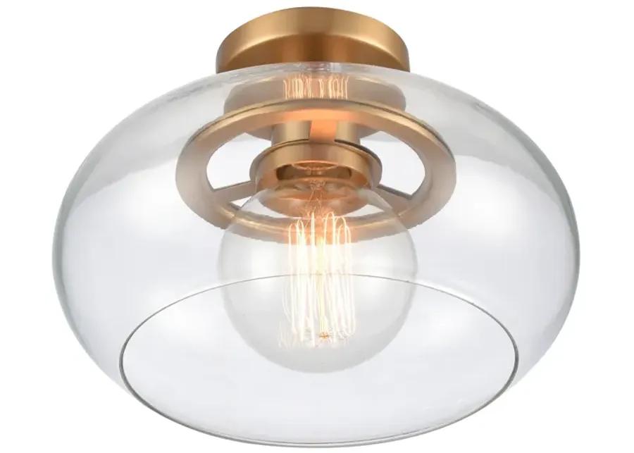 Clement 13'' Wide 1-Light Semi Flush Mount - Brushed Gold