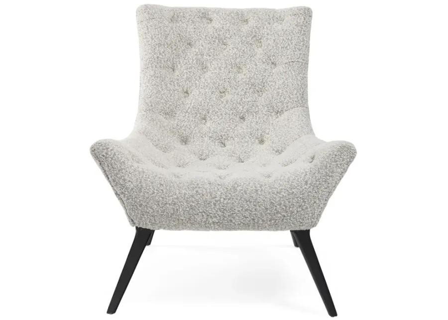 Gabor, Tufted Grey Accent Chair