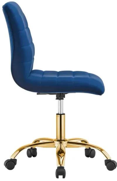 Ripple Armless Performance Velvet Office Chair