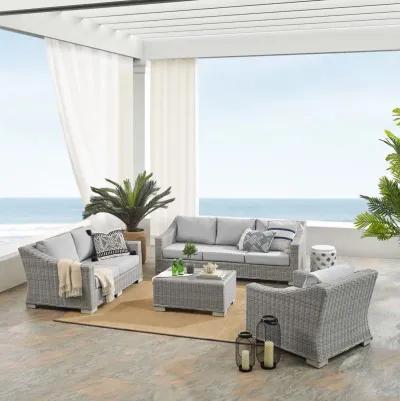 Conway Sunbrella® Outdoor Patio Wicker Rattan 4-Piece Furniture Set