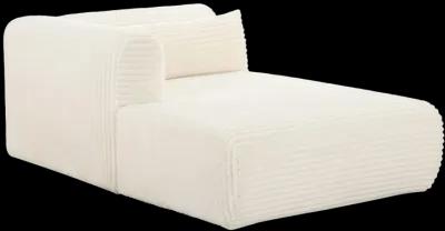 Tarra Fluffy Oversized Cream Corduroy Modular LAF Chaise