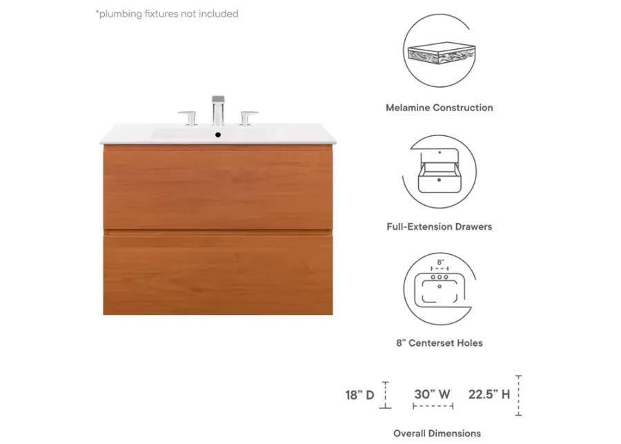 Scenic 30" Wall-Mount Bathroom Vanity