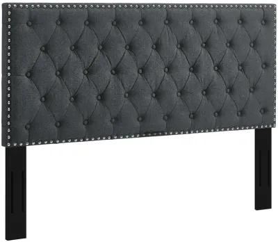 Helena Tufted Full / Queen Upholstered Linen Fabric Headboard