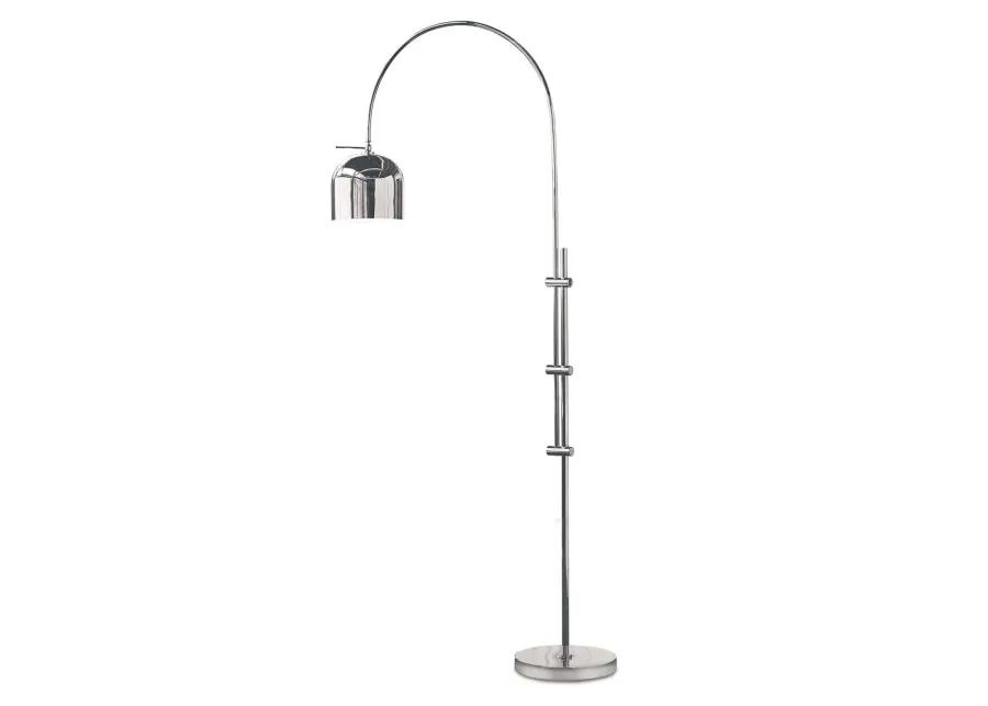 Arc Floor Lamp With Metal Shade (Polished Nickel)