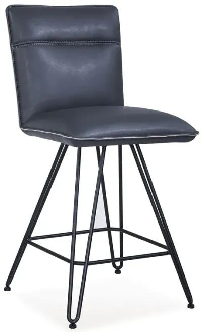 Demi Hairpin Leg Swivel Counter Stool in Cobalt