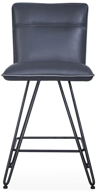 Demi Hairpin Leg Swivel Counter Stool in Cobalt