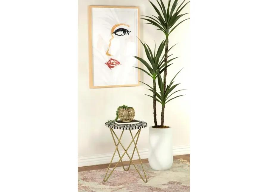 Xenia Round Accent Table with Hairpin Legs