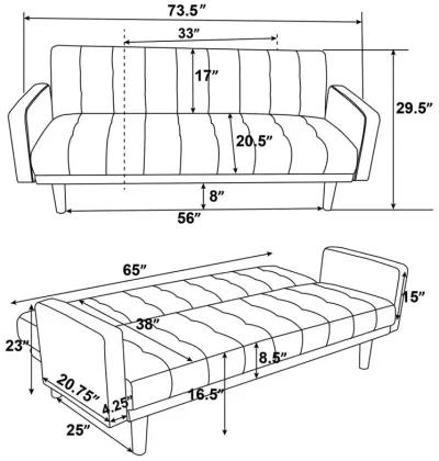 Sommer Tufted Sofa Bed Grey