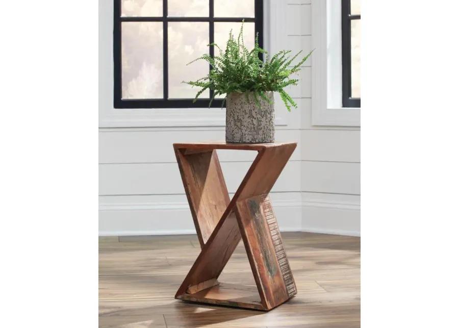 Lily Geometric Accent Table Natural