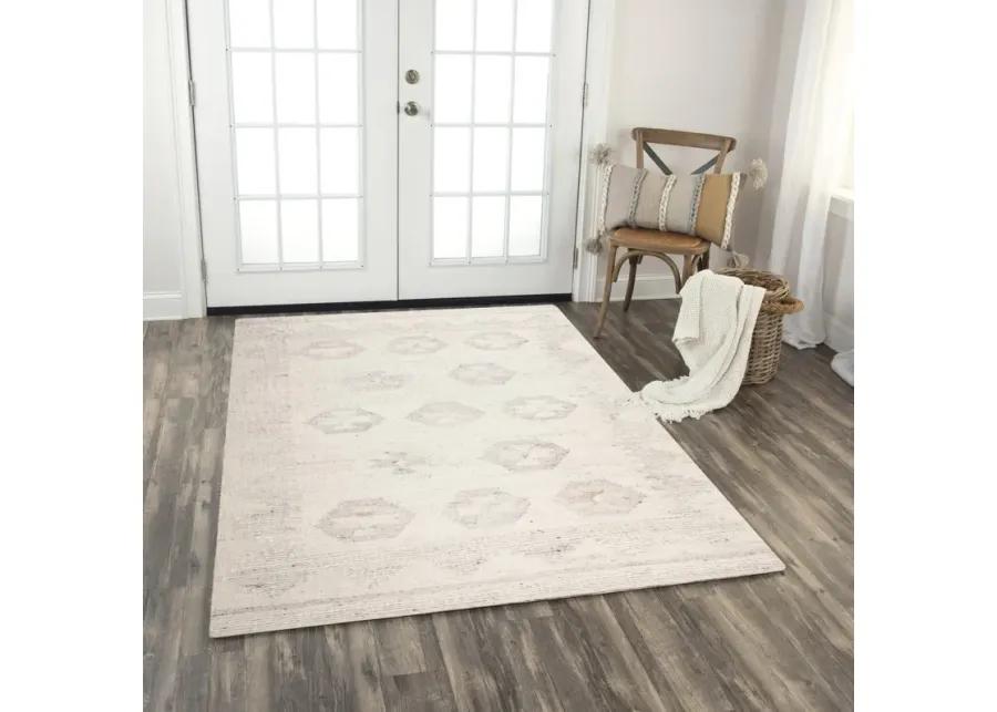 Nova Ivory  Hand Spun Wool/Cotton 8' x 10' Rectangle Rug