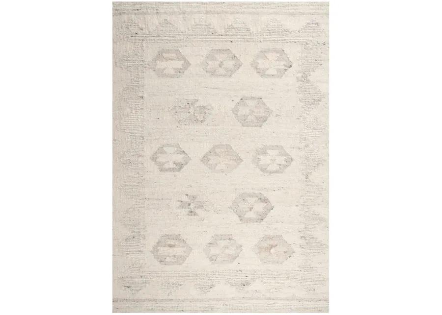 Nova Ivory  Hand Spun Wool/Cotton 8' x 10' Rectangle Rug