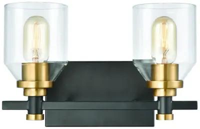 Cambria 13" Wide 2-Light Vanity Light - Matte Black