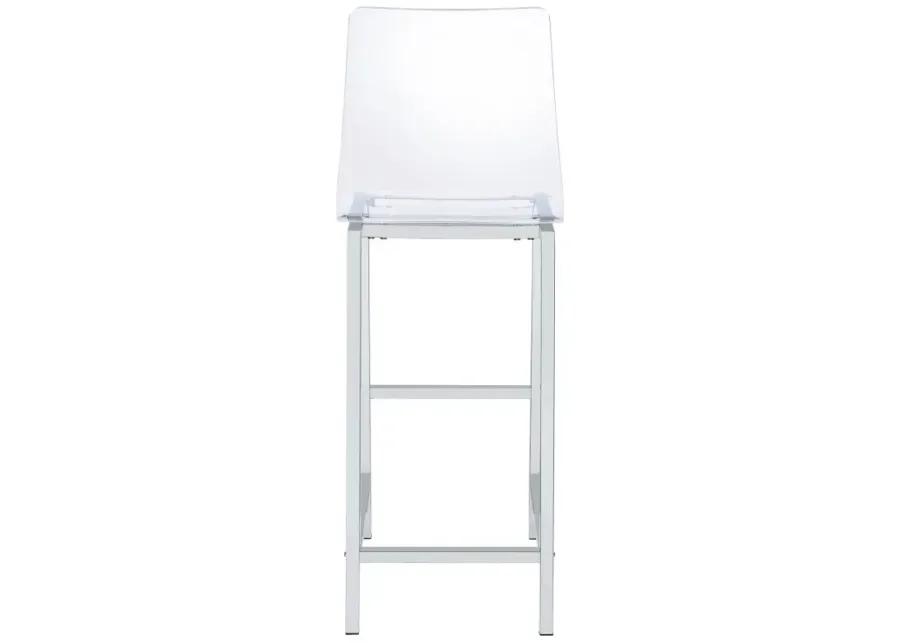 Juelia Bar Stools Chrome and Clear Acrylic (Set of 2)