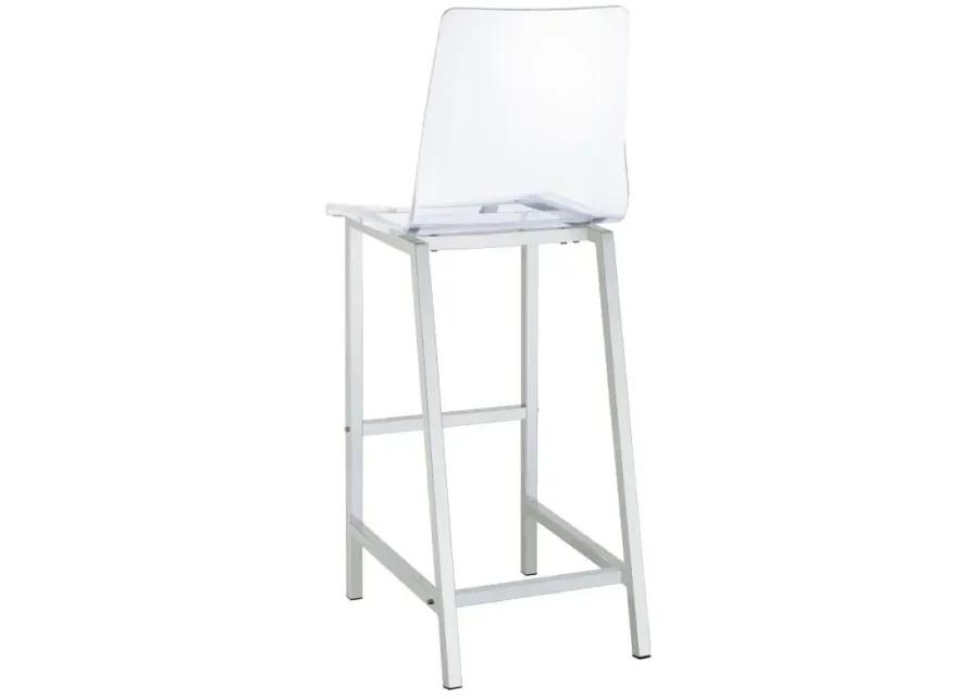 Juelia Bar Stools Chrome and Clear Acrylic (Set of 2)