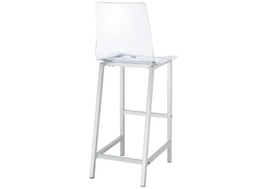 Juelia Bar Stools Chrome and Clear Acrylic (Set of 2)