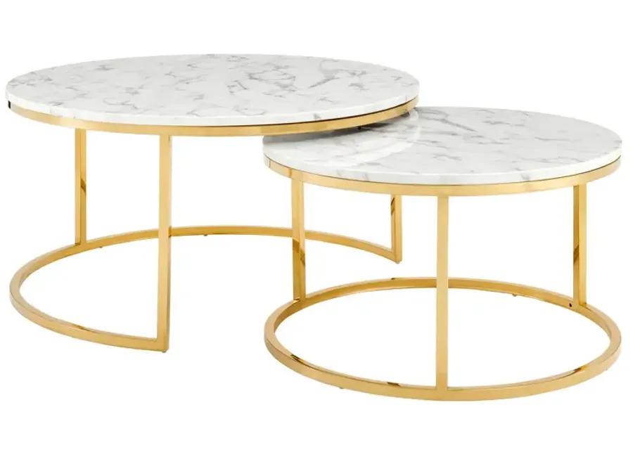 Ravenna Artificial Marble Nesting Coffee Table