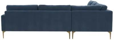 Serena Blue Velvet L-Sectional