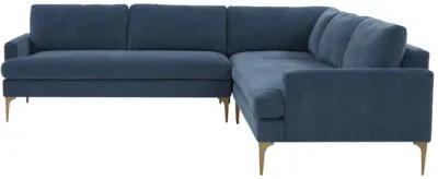 Serena Blue Velvet L-Sectional