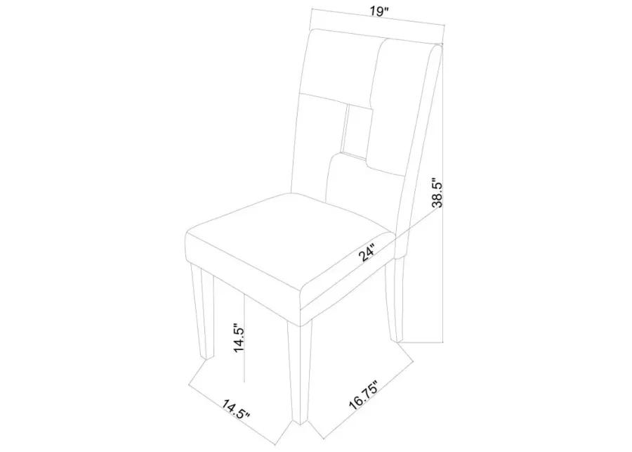 Shannon Open Back Upholstered Dining Chairs White (Set of 2)