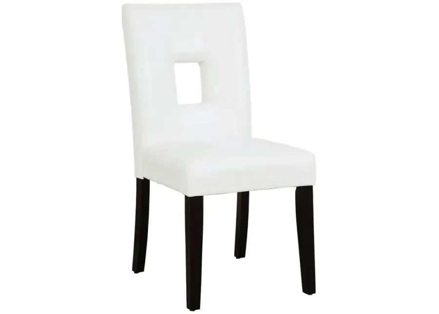 Shannon Open Back Upholstered Dining Chairs White (Set of 2)