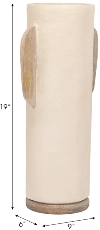 Ecomix, 19" Organic Vase, Ivory