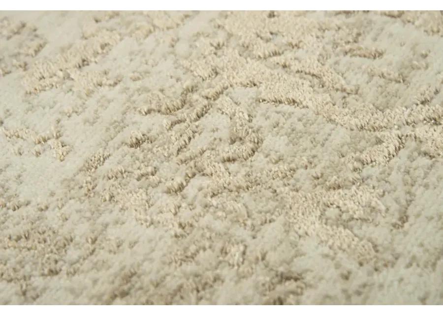 Artistry Beige Abstract NZ Wool/Tencel Blend 2'6" x 10' Runner Rug