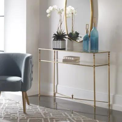 Henzler Mirrored Glass Console Table