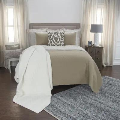 Taupe King Solid Taupe Quilt