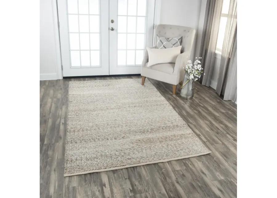 Ewe Complete me Beige Woven Wool/Polyester 5' x 8' Rectangle Rug