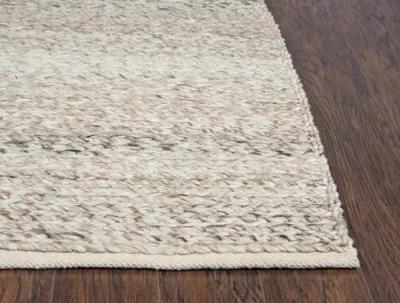 Ewe Complete me Beige Woven Wool/Polyester 5' x 8' Rectangle Rug