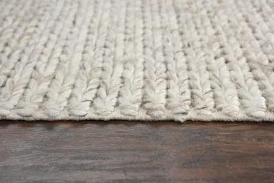 Ewe Complete me Beige Woven Wool/Polyester 5' x 8' Rectangle Rug