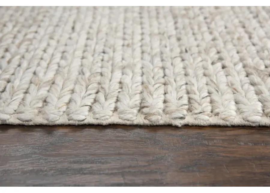 Ewe Complete me Beige Woven Wool/Polyester 5' x 8' Rectangle Rug