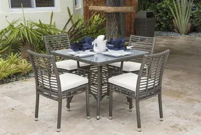 Panama Jack Graphite 5-Piece Side chair Dining Set with Cushions