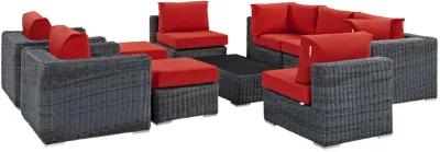 Summon 10 Piece Outdoor Patio Sunbrella® Sectional Set