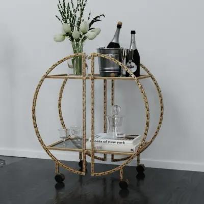 Zelina Gold Bar Cart