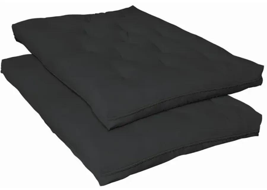 7" Deluxe Futon Pad Black