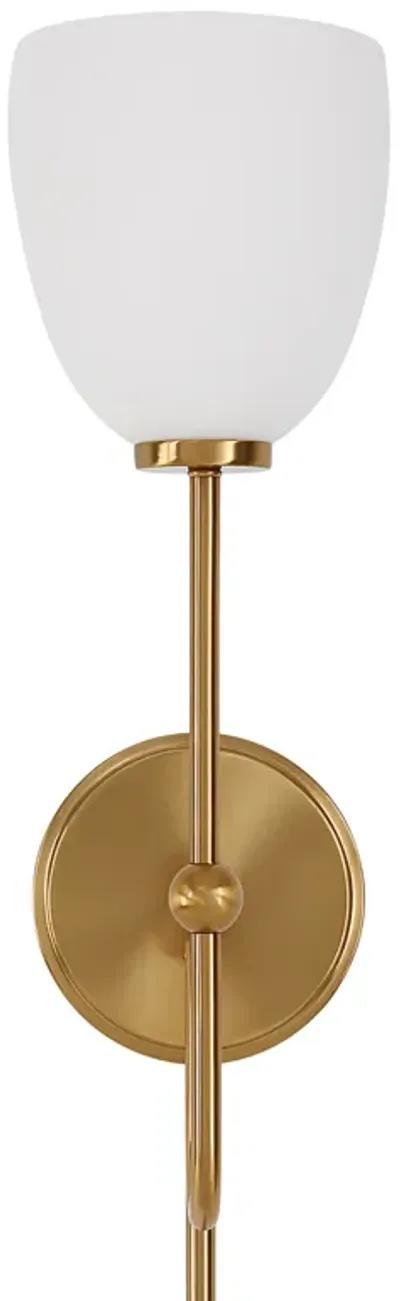 Trophy 1 Light Brass Sconce