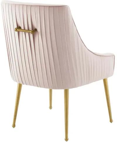 Discern Pleated Back Upholstered Performance Velvet Dining Chair