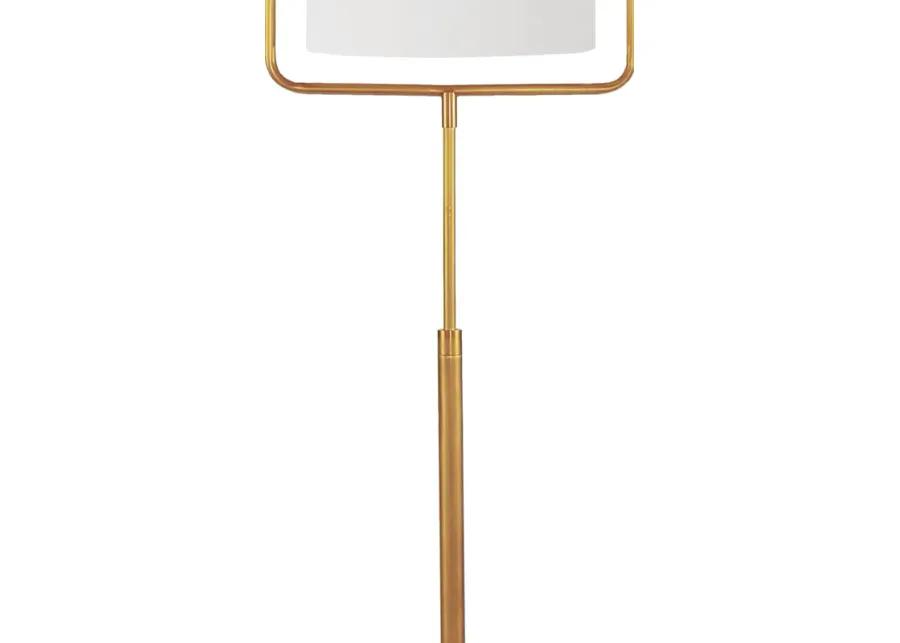 Geo Rectangle Floor Lamp (Natural Brass)