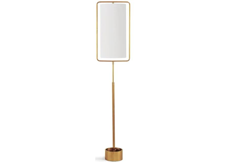 Geo Rectangle Floor Lamp (Natural Brass)